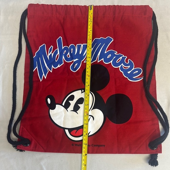 Disney Mickey Mouse - NWOT - Red and Black Drawstring Bag - Picture 2 of 3
